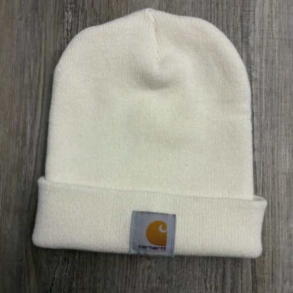 Carhartt Accessories - Carhartt Knit Beanie Hat, Off White Ivory color 100% acrylic OSFA